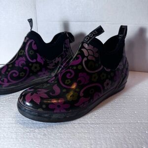 BOGS Mattie Corsage black Purple olive Women's Boots Sz 9